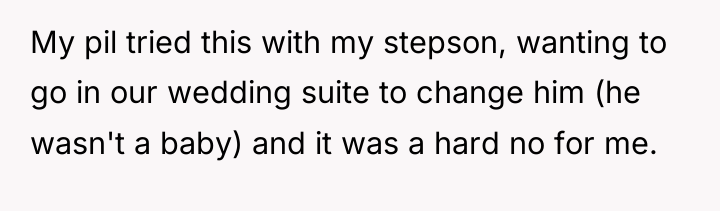 My pil tried this with my stepson, wanting to go...