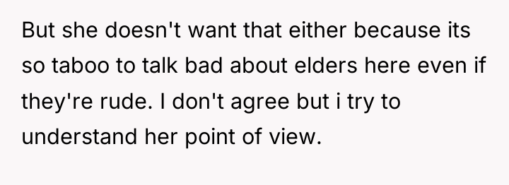 But she doesn't want that either because its so taboo...