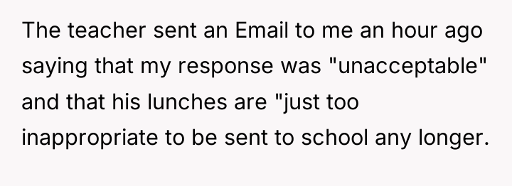 The teacher sent an Email to me an hour ago...