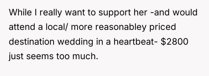 While I really want to support her -and would attend...