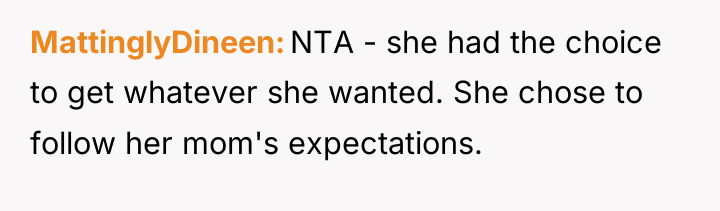 MattinglyDineen NTA - she had the choice to get whatever...