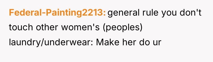 Federal-Painting2213 general rule you don't touch other women's (peoples) laundry/underwear:...