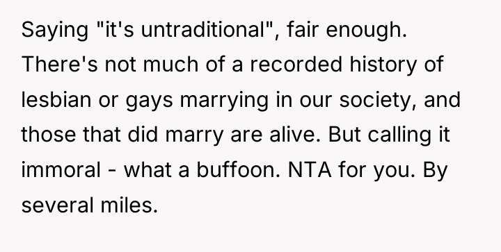 Saying "it's untraditional", fair enough. There's not much of a...