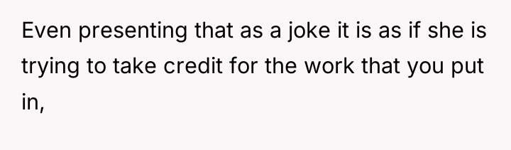 Even presenting that as a joke it is as if...