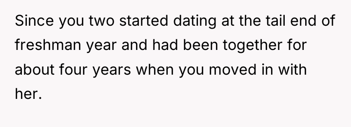 Since you two started dating at the tail end of...