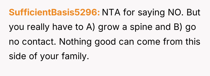 SufficientBasis5296 NTA for saying NO. But you really have to...
