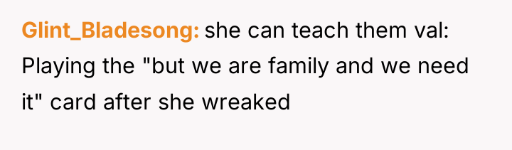 Glint_Bladesong she can teach them val: Playing the "but we...