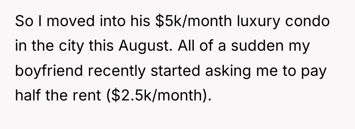 So I moved into his $5k/month luxury condo in the...