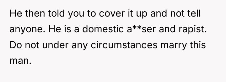 He then told you to cover it up and not...