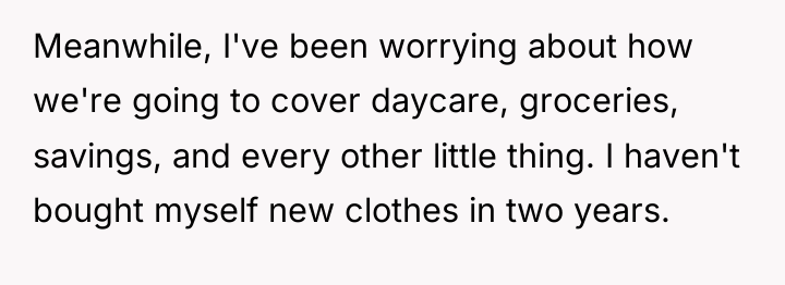Meanwhile, I've been worrying about how we're going to cover...