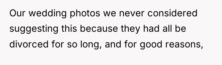 Our wedding photos we never considered suggesting this because they...