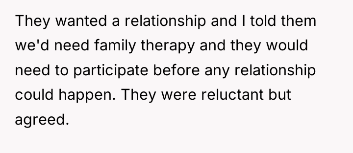 They wanted a relationship and I told them we'd need...