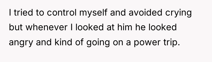 I tried to control myself and avoided crying but whenever...