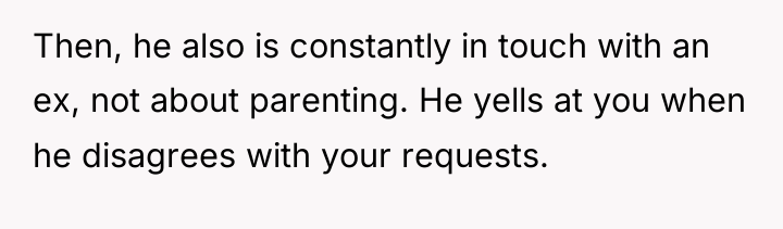 Then, he also is constantly in touch with an ex,...