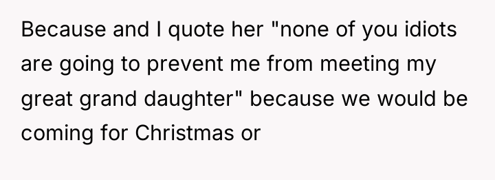 Because and I quote her "none of you idiots are...