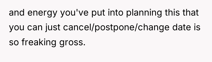 and energy you've put into planning this that you can...