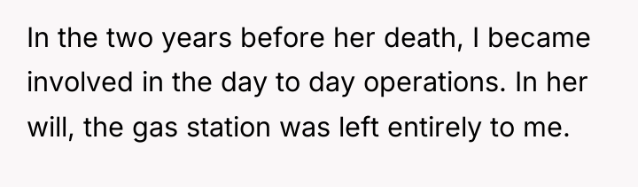 In the two years before her death, I became involved...