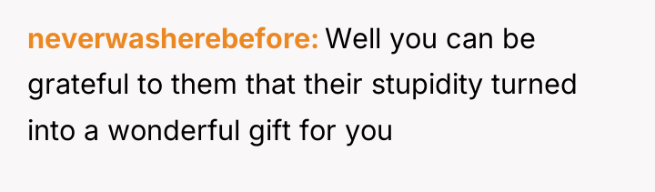 neverwasherebefore Well you can be grateful to them that their...