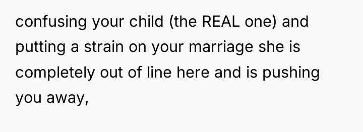 confusing your child (the REAL one) and putting a strain...