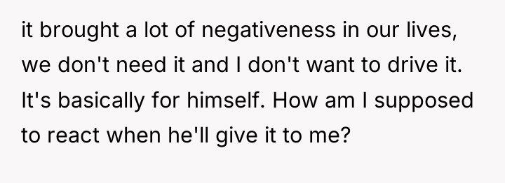 it brought a lot of negativeness in our lives, we...