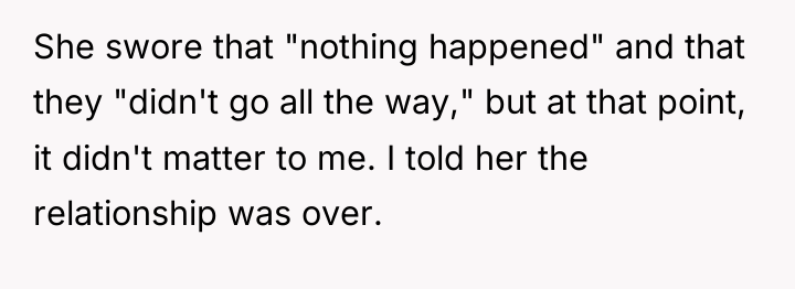 She swore that "nothing happened" and that they "didn't go...