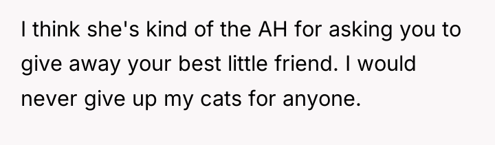 I think she's kind of the AH for asking you...