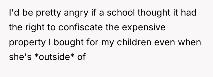 I'd be pretty angry if a school thought it had...