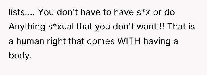 lists.... You don't have to have s*x or do Anything...