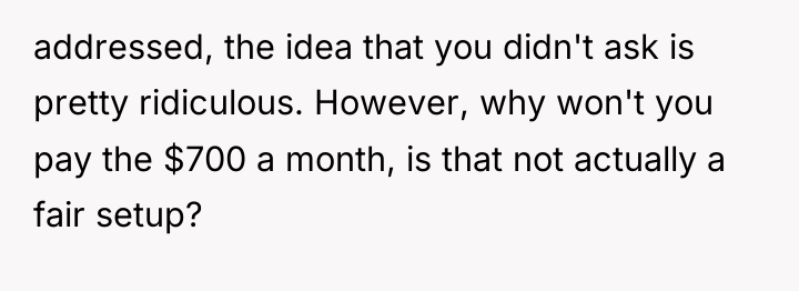 addressed, the idea that you didn't ask is pretty ridiculous....