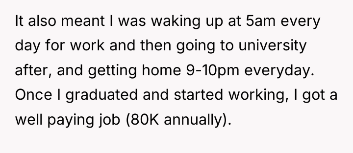 It also meant I was waking up at 5am every...