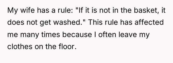 My wife has a rule: "If it is not in...