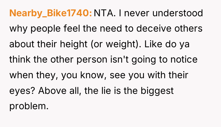Nearby_Bike1740 NTA. I never understood why people feel the need...