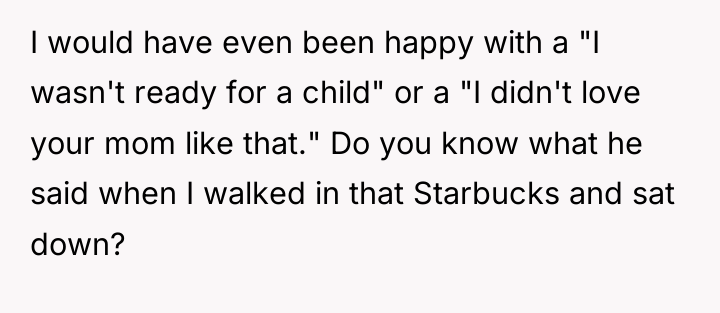 I would have even been happy with a "I wasn't...