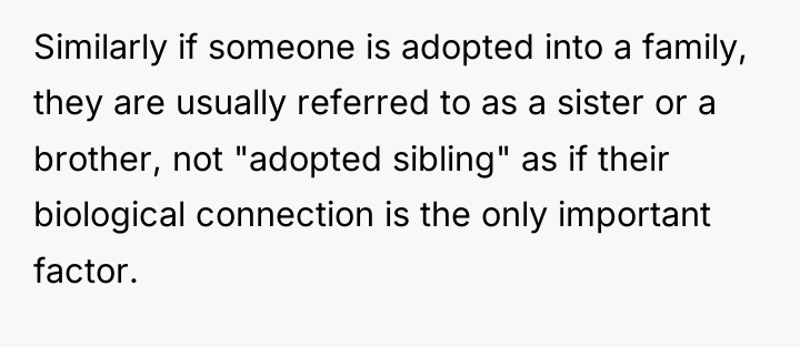 Similarly if someone is adopted into a family, they are...