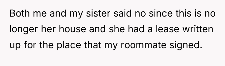 Both me and my sister said no since this is...