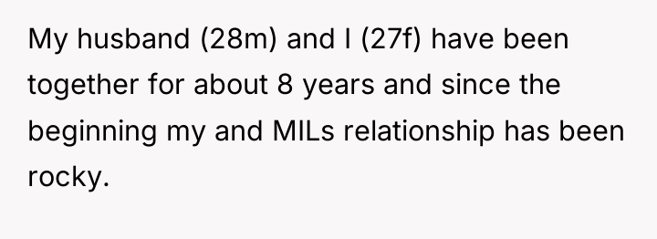 My husband (28m) and I (27f) have been together for...