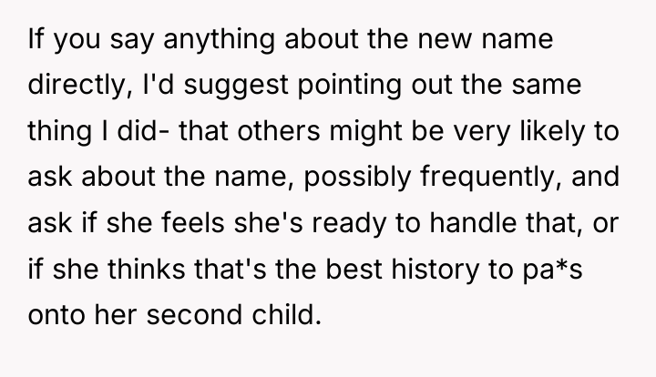 If you say anything about the new name directly, I'd...