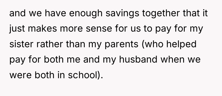 and we have enough savings together that it just makes...