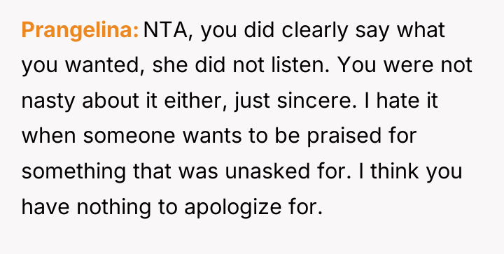 Prangelina NTA, you did clearly say what you wanted, she...