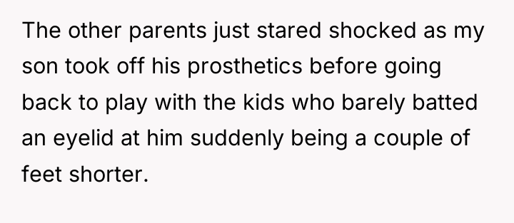 The other parents just stared shocked as my son took...
