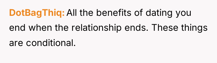 DotBagThiq All the benefits of dating you end when the...