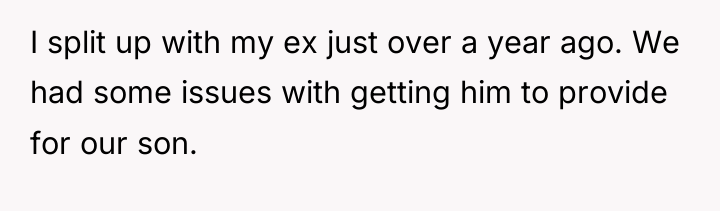 I split up with my ex just over a year...