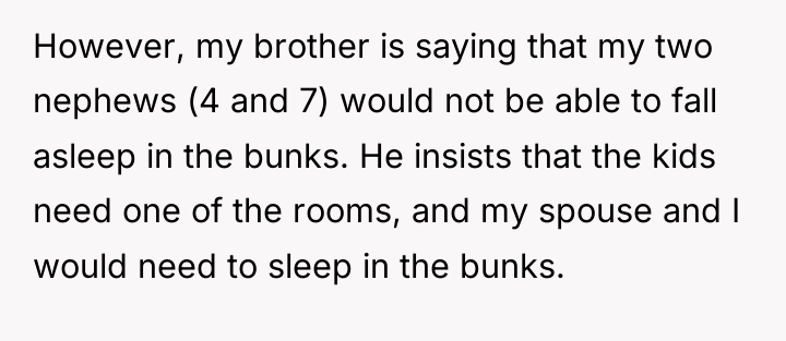 However, my brother is saying that my two nephews (4...