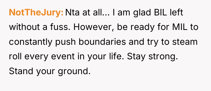 NotTheJury Nta at all... I am glad BIL left without...
