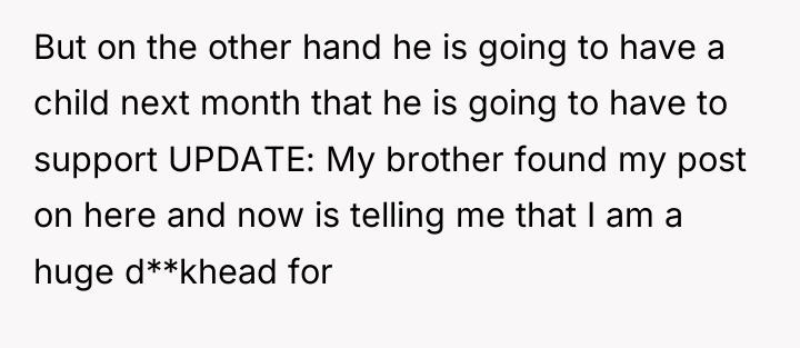 But on the other hand he is going to have...