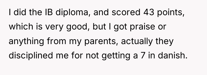 I did the IB diploma, and scored 43 points, which...