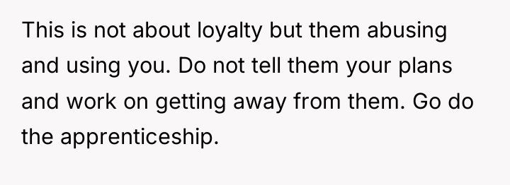 This is not about loyalty but them abusing and using...