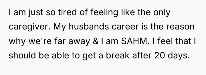 I am just so tired of feeling like the only...