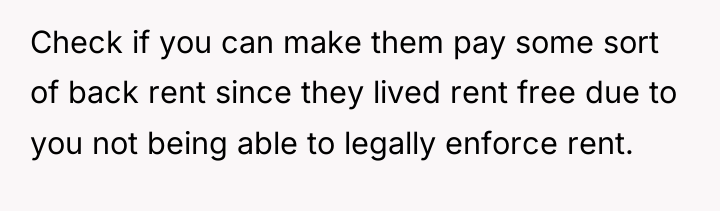Check if you can make them pay some sort of...
