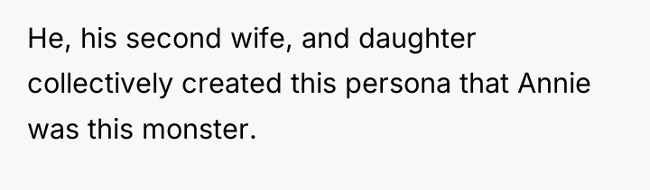 He, his second wife, and daughter collectively created this persona...